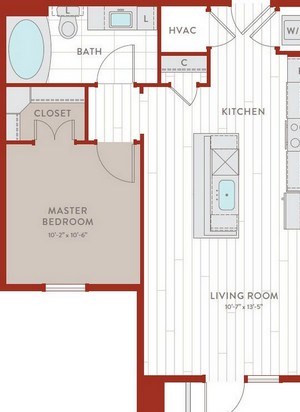 Aura Bluffview Apartments A1 Floor Plan Aura Bluffview Apartments A1 Floor Plan